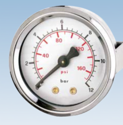 Þrýstimælar með spennikrans, 50mm