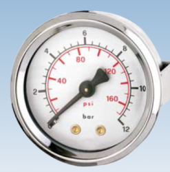 Þrýstimælar með spennikrans, 40mm