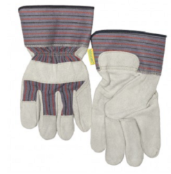 Vinnuvettlingar, leður/tau