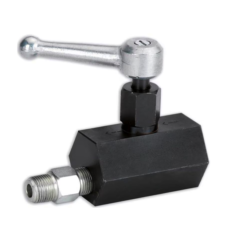 Flæðiloki 3/8" NPT, handvirkur, 700 bar - Larzep