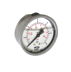 Þrýstimælar 100 mm, olíufylltir, baktengi