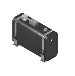 Vökvatankur með hliðarfestingum, 180 lítra - Kazel